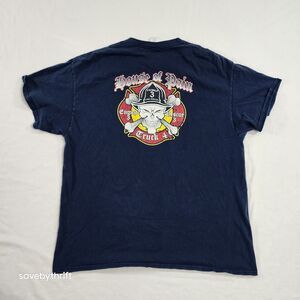 House Of Pain Truck 5‎ Engine 3 Firetruck Graphic Black Adult Large Distressed